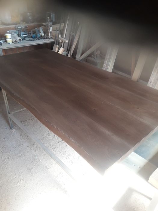 Плот за маса от дъб цвят светъл орех