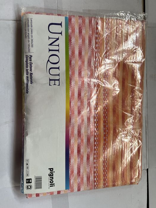 OFERTĂ URGENTĂ  Set lenjerie pat dublu UNIQUE – bumbac 100% – nou