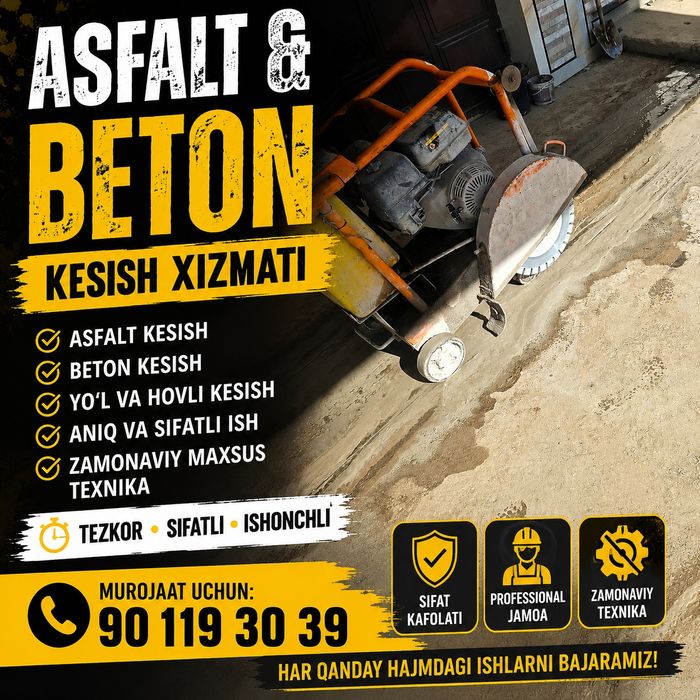 Асфальт кесиш реска  asfalt beton kesish