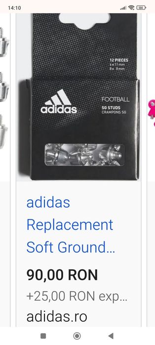 Cheița +crampoane pt iarba Adidas originale