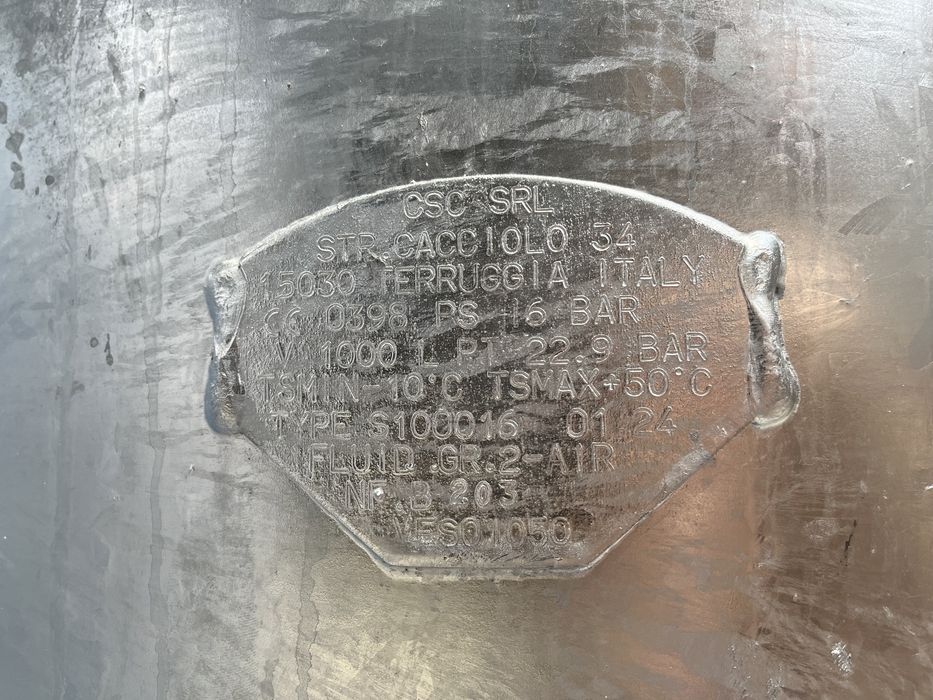 Butelie - Rezervor de aer, galvanizat, vertical, 1000 L, 16 Bar - NOU