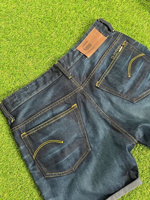 Мъжки дънки : G- Star RAW Denim Shorts 3301 Straight Fit Dark Aged