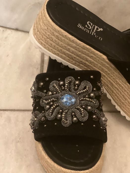 Дамски чехли Sara Pen естествена кожа