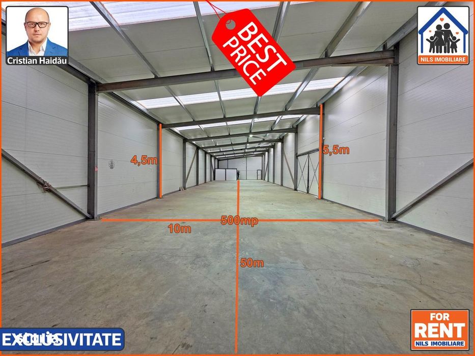 2 x Hala 500mp | 3,2e/mp! | E85 si Macului |Utilitati | Afumati IF