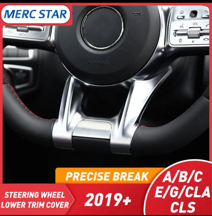 Ornament trim volan Mercedes Benz AMG Clasa A C E S GLC GLE 2019+