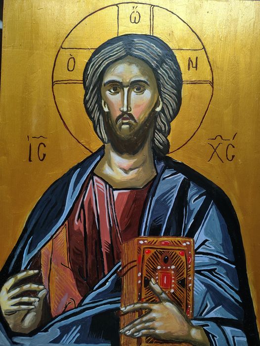 Icoana pictata pe lemn