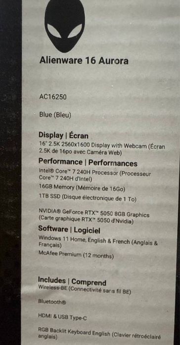 Dell Alienware Aurora 16
