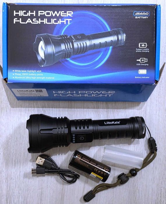 Lanterna Liitokala LF-903 1800lm/ LF-2208 1500lm >500m 26650 5000mAh