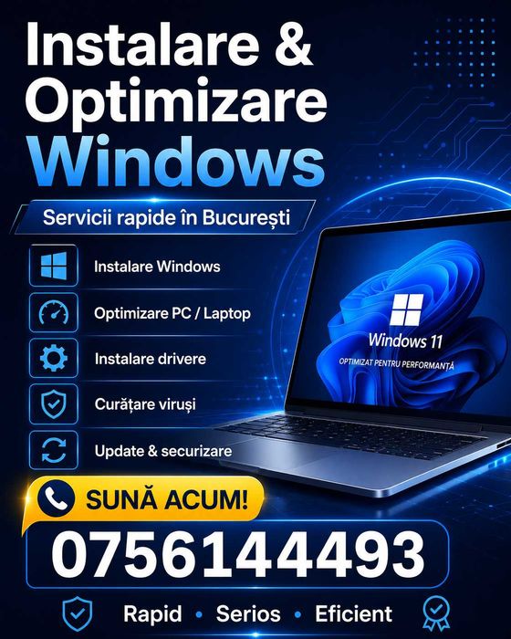 Ofer servicii reinstalare/optimizare Windows