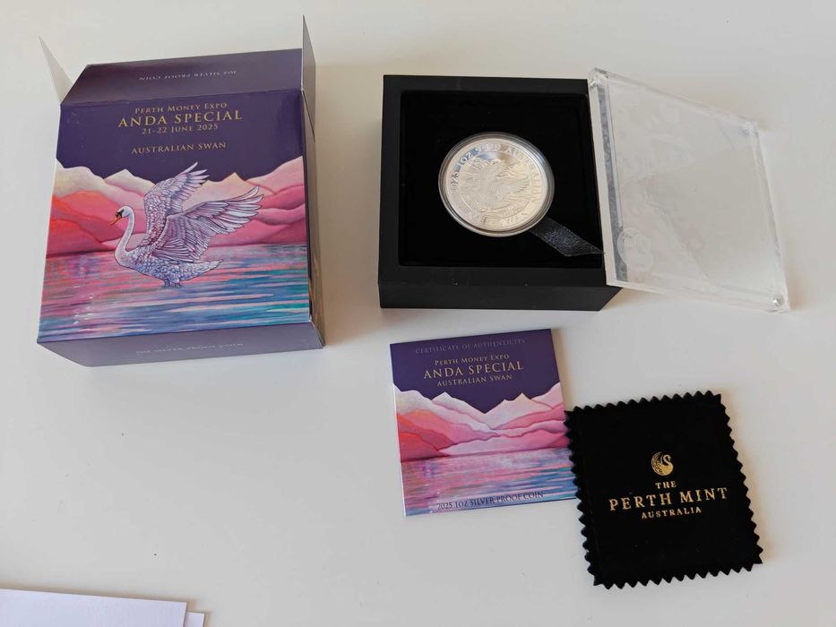 Сребърна монета 1 oz Australian Swan 2025 1oz