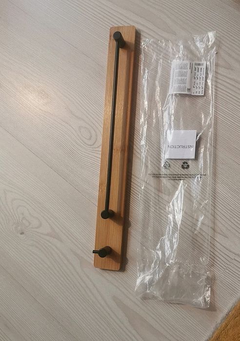 Suport pentru prosop bambus și metal Sinsay