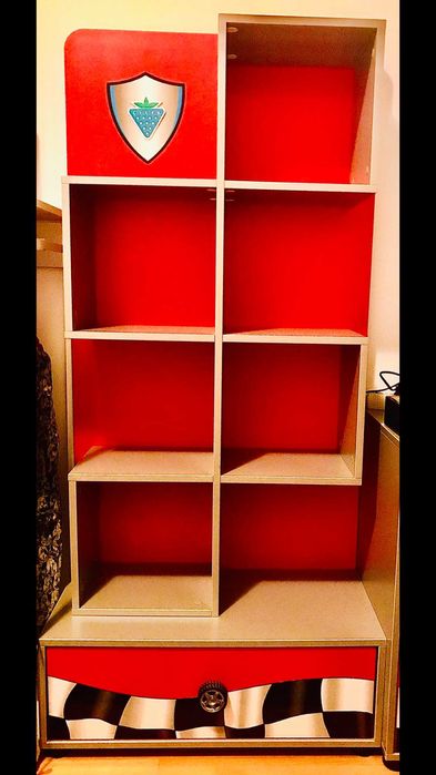 VAND mobila copii KIKA Austria 3piese dulap biblioteca comoda RACE CUP