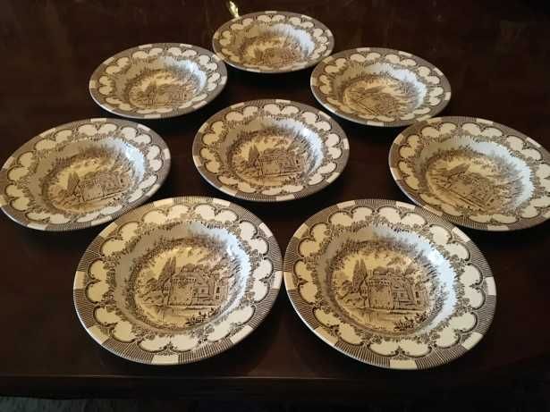 Set 8 farfurii portelan englezesc-marcate-Olanda
