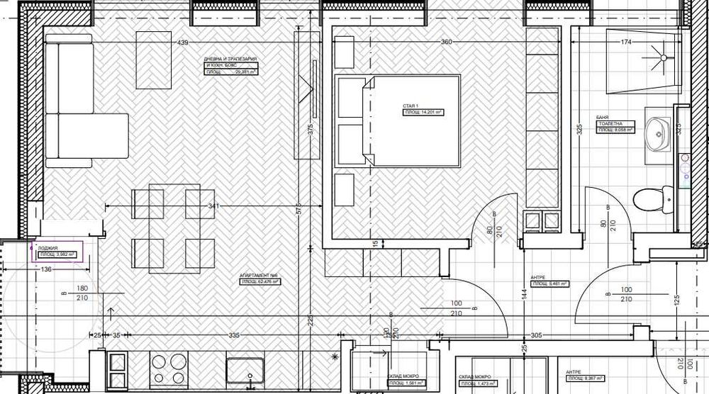 Продава се Двустаен апартамент в София, Кръстова вада - 72 кв.м за 1376 €/кв.м - Снимка #2