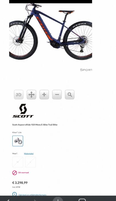 Електрически велосипед Scott E-ride 29ц , Л размер - Висок клас .