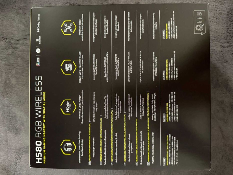 Corsair HS80, surround Dolby Atmos, multiplatforma PC PS4/PS5- SIGILAT