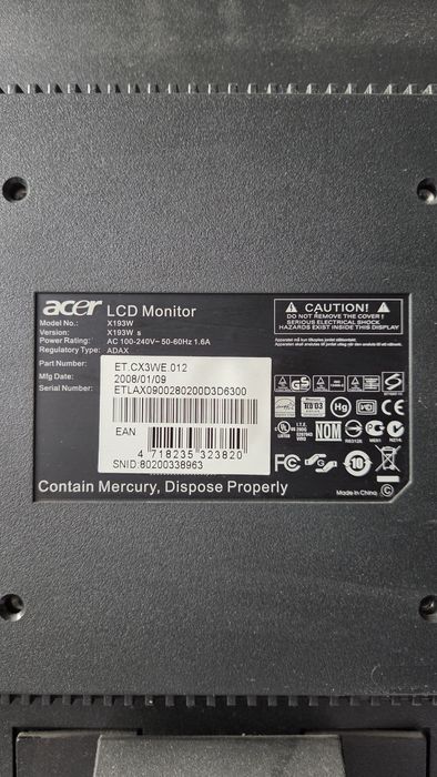 ACER LCD монитор 19"