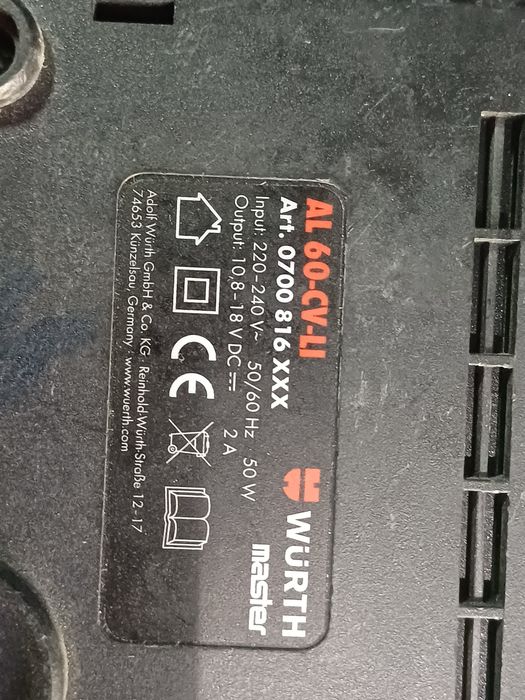 Incarcator baterii Wurth  Bosch 18v sau 14,4v li ion
Este testat

#8