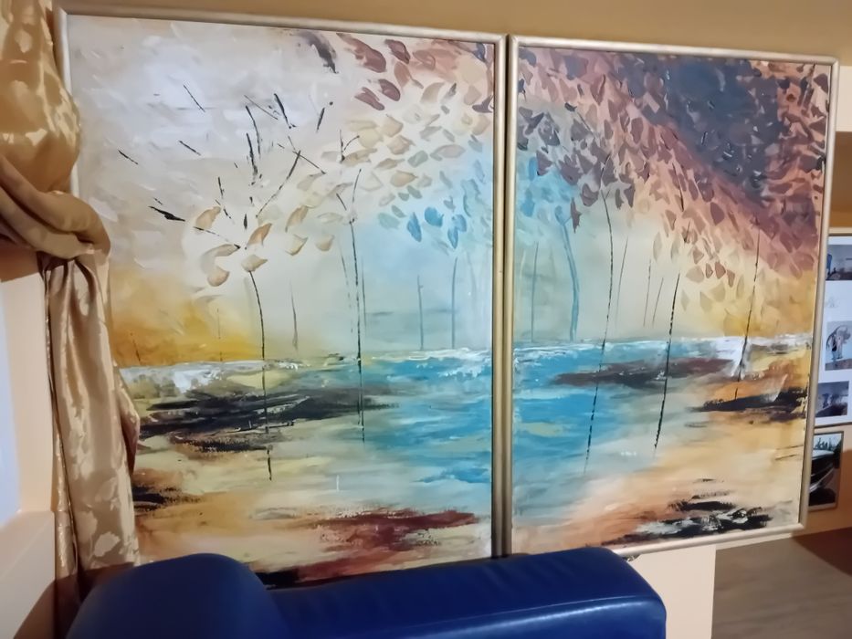 Set de 2 tablouri realizate manual