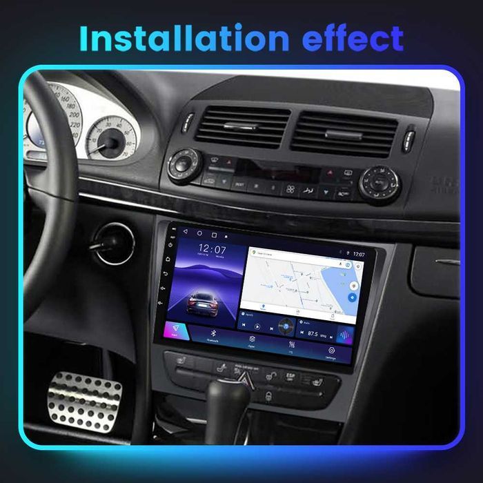 Navigatie Android 14 Mercedes Benz W211 E200 1/8 Gb CarPlay CAMERA