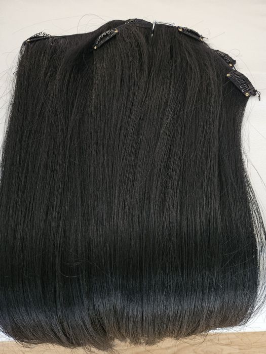 Естествена черна коса 62см