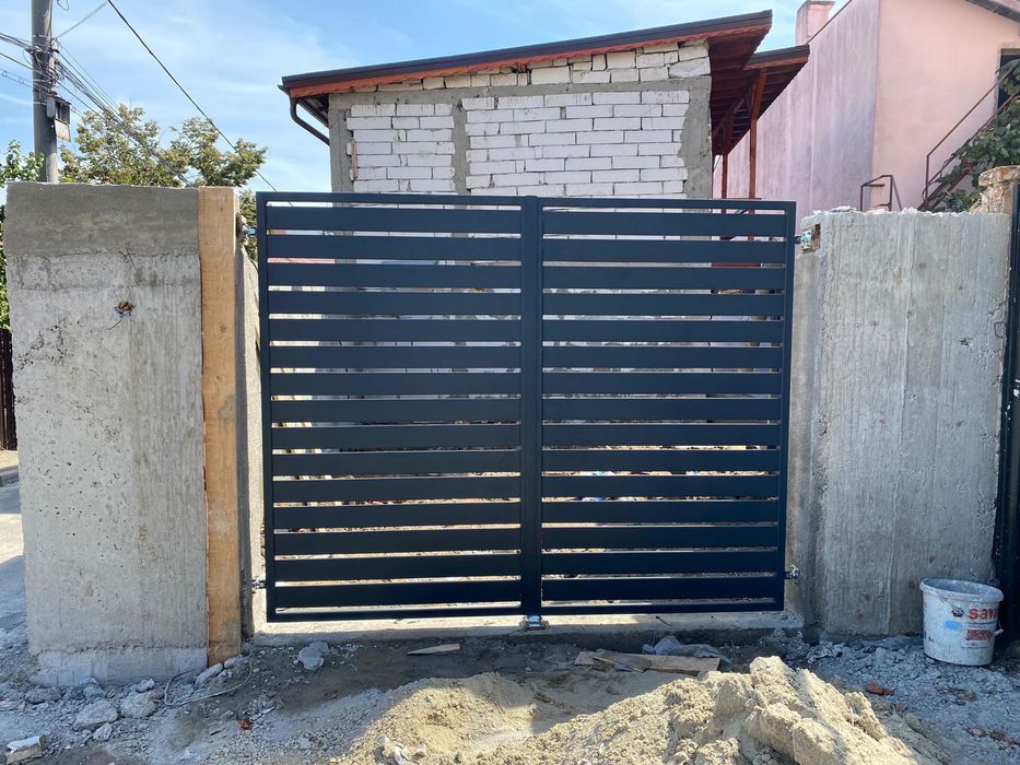 Porti auto, poarta pietonala , fier forjat debitata ieftina