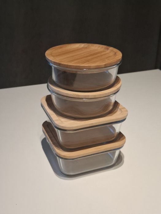 IKEA 365+ caserola din sticla cu capac de bambus (noi, fara eticheta)