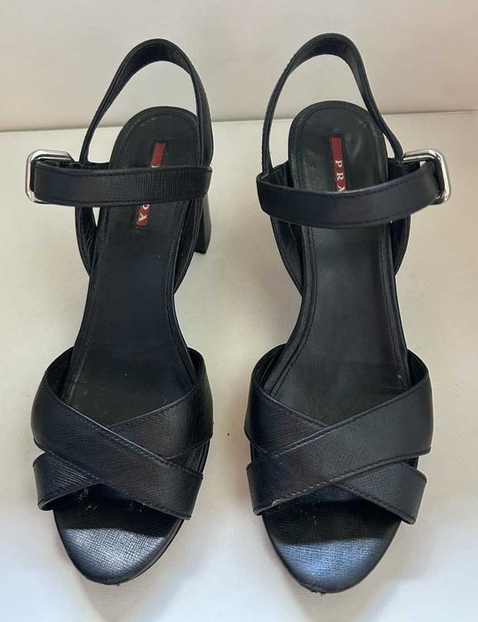 Сандали Prada, кожа, черни, 38.5