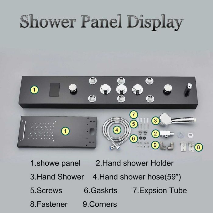 Panou duș hidromasaj LED – tip SPA, modern – NOU