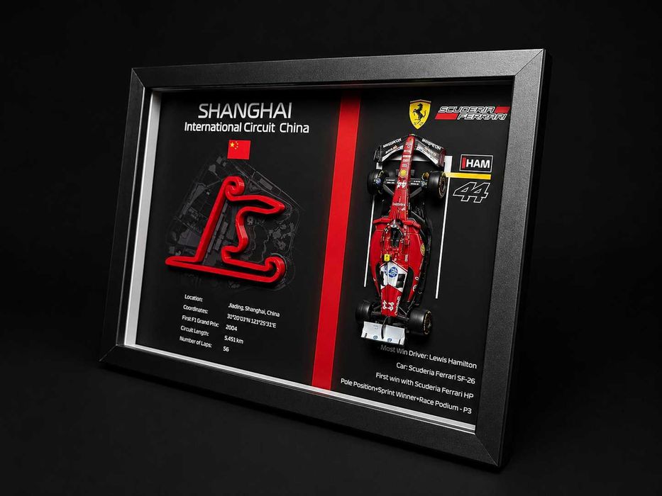 Tablou Formula 1 Circuit  Shanghai – Lewis Hamilton – Ferrari