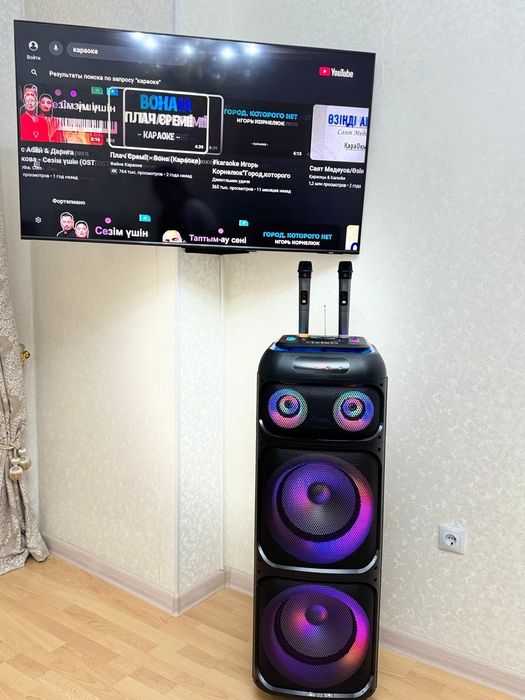 Колонка жалға берiледi 2 микрофонмен