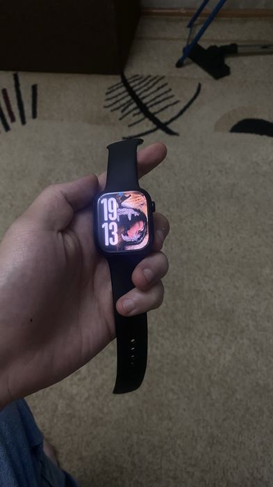 Apple Watch Series 10 GPS, Черный спортивный ремешок, S/M, 42мм, Оникс