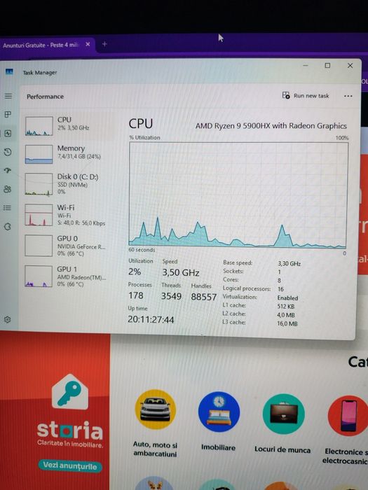ASUS Rog Scar 17, 300Hz, R9 5900HX, 3070 8GB, 32GB RAM, 1TB SSD