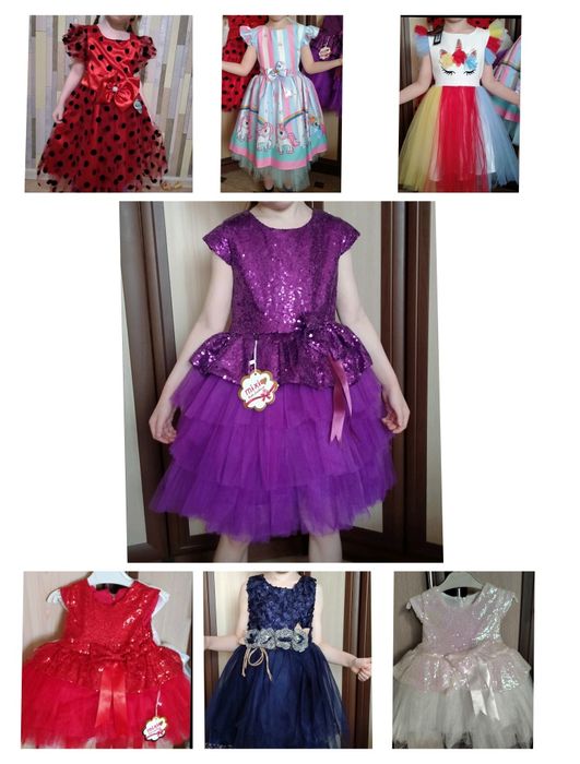 Продам детские нарядные платья, новые. Турция.