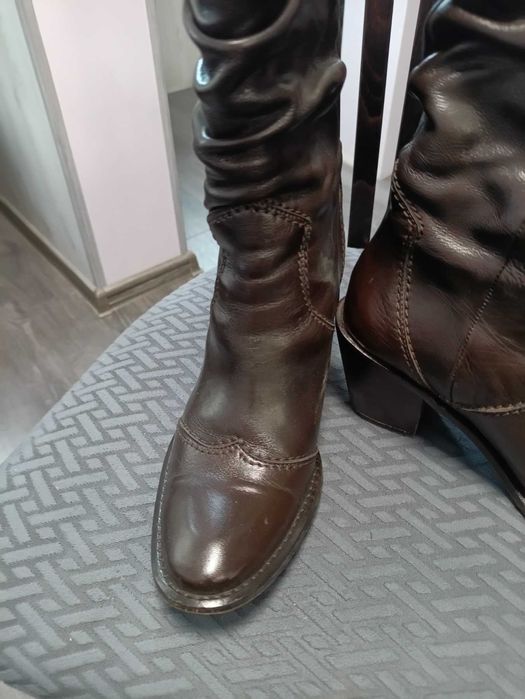 Нова цена! Дамски ботуши от естествена кожа