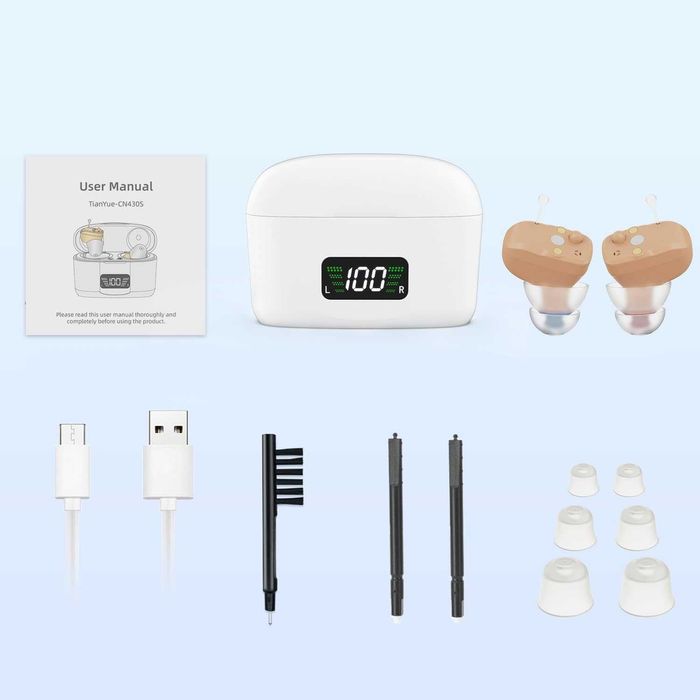 Невидими акумулаторни слухови апарати TianYue 430S