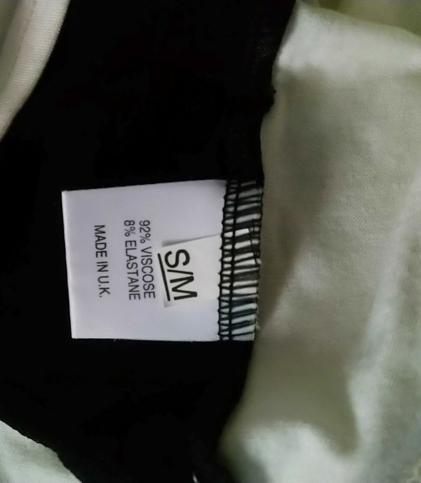 Rochie scurtă alb/negru, mărimea S /M, stretch