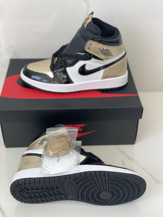 Air Jordan 1 Retro High Patent Gold Toe Full Box VerificareColet 36-45