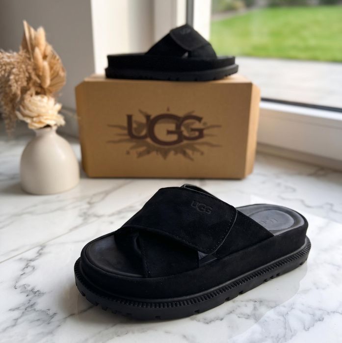 Slapi - Papuci Dama UGG Negru - Full Box