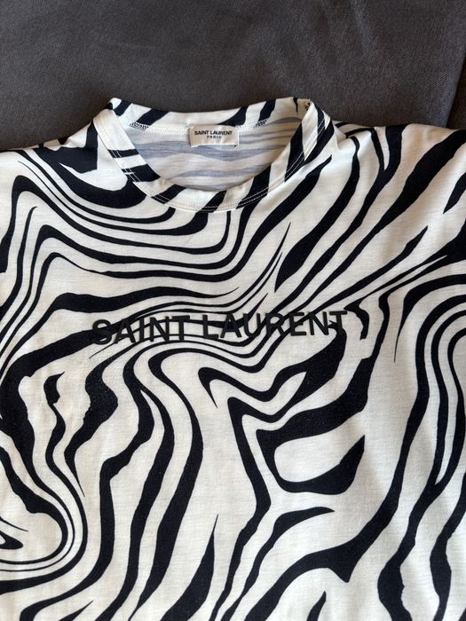 Тениска Saint Lurent/ Потник Balmain / Латексов панталон We11done