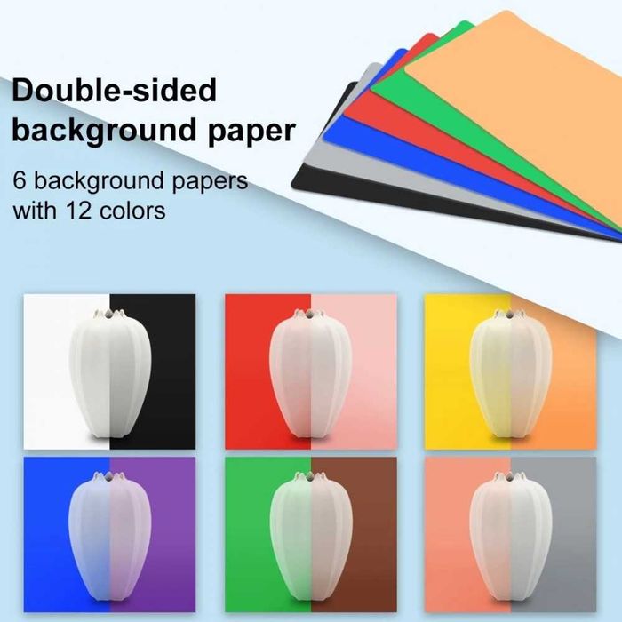 Lightbox portabil PULUZ 25cm cub foto cu LED pt fotografie de produs