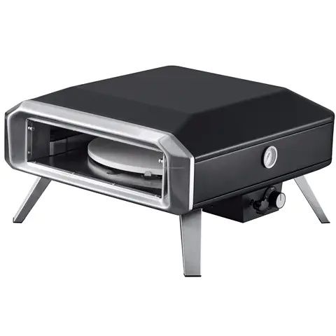 пещ за пици 40см отвор професионална на газ с ротационна подложка