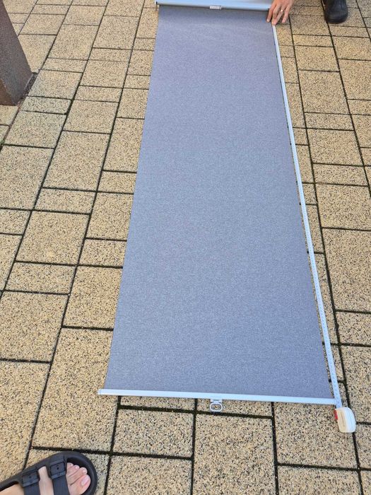 Rulou textil retractabil gri 60 x 190 cm – rulota / autorulota / geam