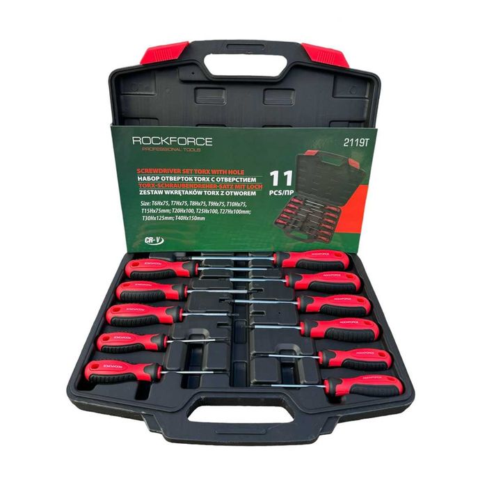 Отвертки ТОРКС комплект 11 части ROCKFORCE