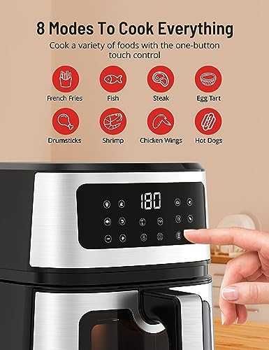 Въздушен фритюрник Symdral 5L здравословно готвене Air Fryer кухня дом