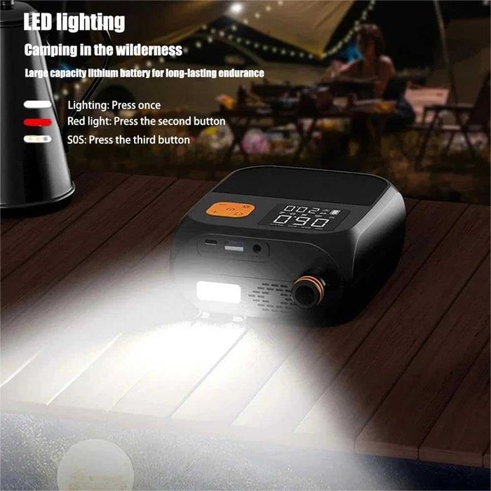 Pompa aer cu acumulator 8000mAh 25 PSI pentru SUP, saltele, colac, etc