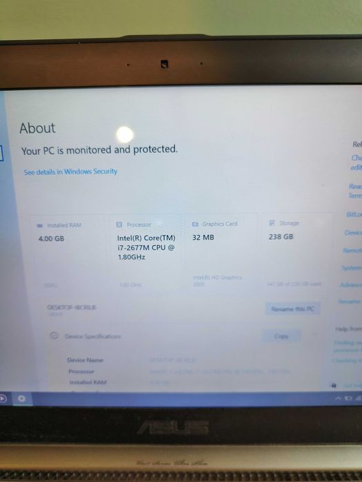 Asus zenbook ux31e-ry010v i7/4gb/250