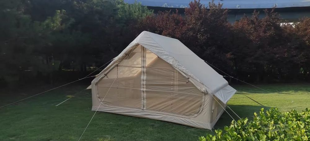 Cort Glamping Gonflabil 6mp 4 persoane Hot Tent Camping 4 anotimpuri