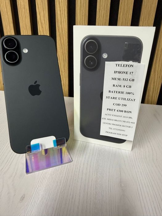 Iphone17 Black Mem 512 GB 8 GB Cod 299 Amanet  Activ Exigent