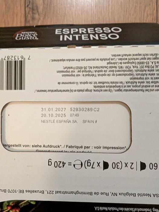 80  RON pentru 60 Capsule Dolce Gusto